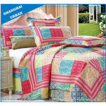 Bed Linens 5 Piece Printed Patchwork Quilt Bedspread